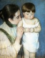 El joven Thomas y su madre madres hijos Mary Cassatt